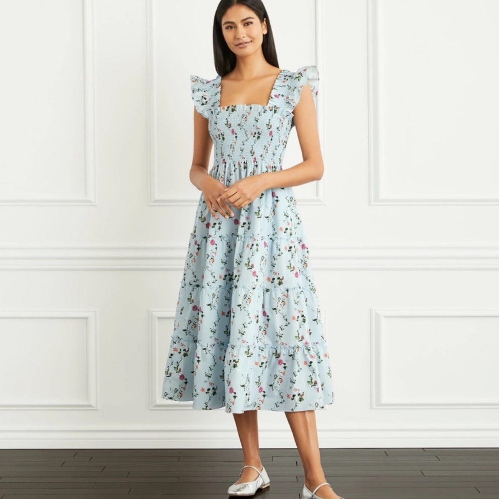 Hill House Ellie Pond Floral Midi Nap Dress